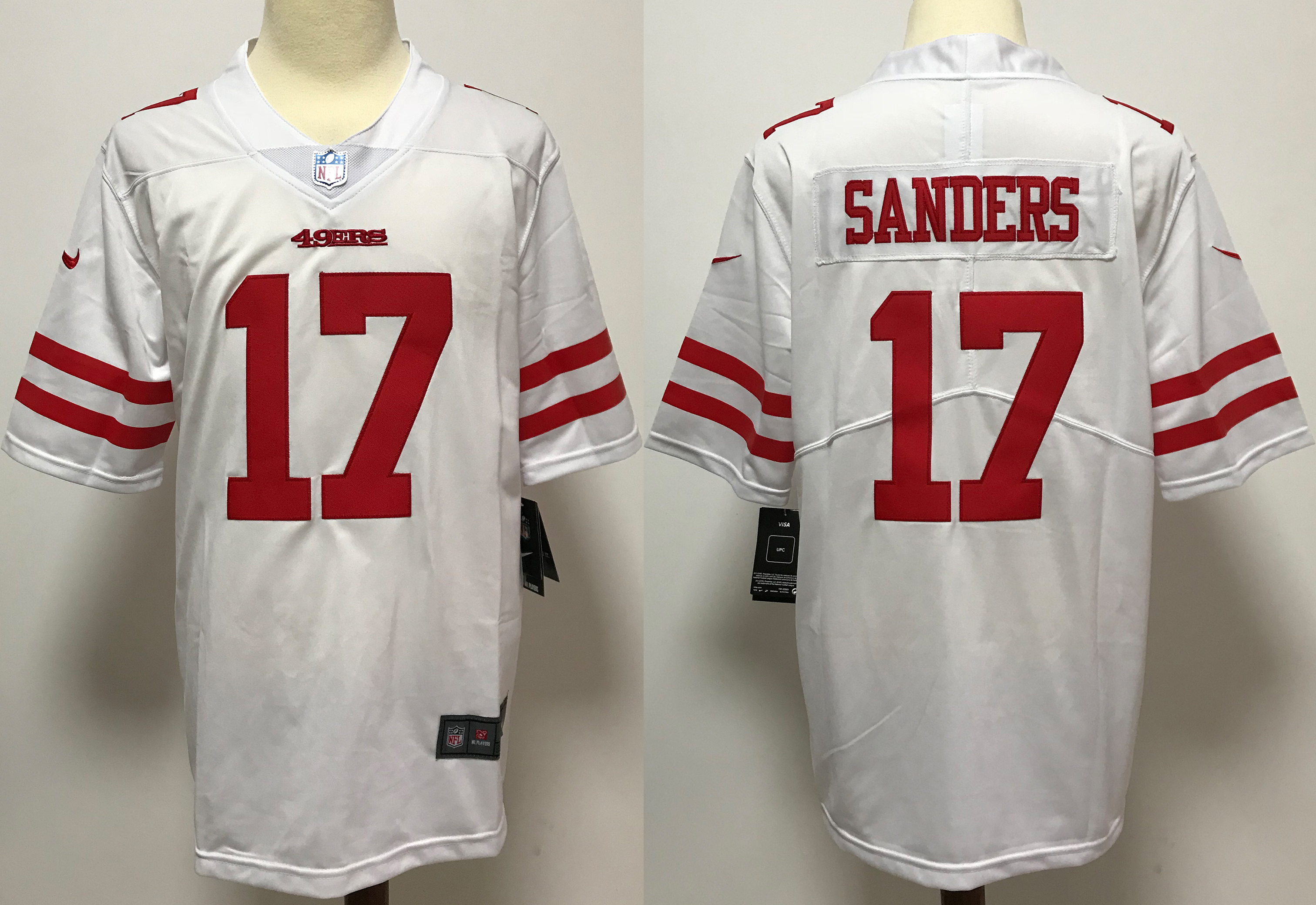 Men's San Francisco 49ers Emmanuel Sanders #17 White Jersey